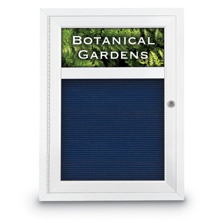 United Visual Products Indoor Enclosed Combo Board, 42"x32", Gold Frame/White Porcelain & Forbo UVCB4232G-WHTPORC-FORBO